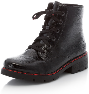 Фото Ботинки  Rieker  черный  кожа лаковая искусств. Z-90576