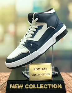 Ботинки  Romitan  синий  кожа Z-300489