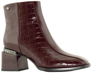 Фото Ботильоны  Madella  бордовый  кожа Z-100564 Фото Ботильоны  Madella  бордовый  кожа Z-100564