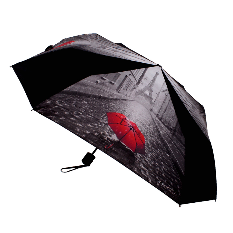 Фото Женский квадратный зонт супер автомат, серый с черным
