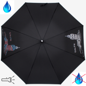 Фото Зонт  Flioraj  черный  полиэстер c09491
