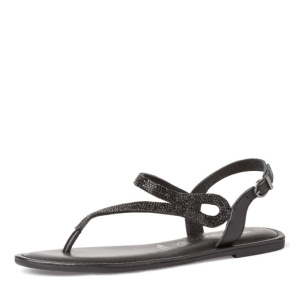 Фото Сандалии  Tamaris  черный  кожа F-100419 Фото Сандалии  Tamaris  черный  кожа F-100419