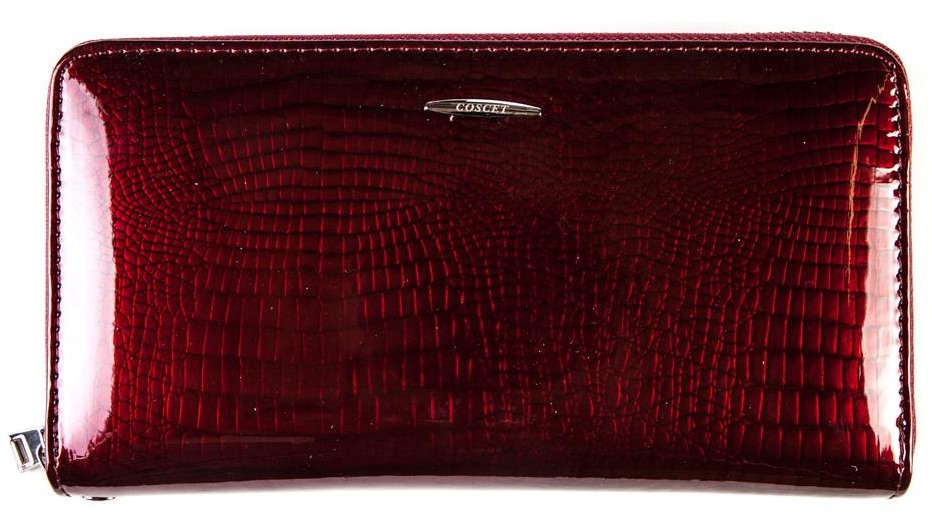 Фото Кошелек  женские Coscet  бордовый  кожа лаковая искусств. c11971