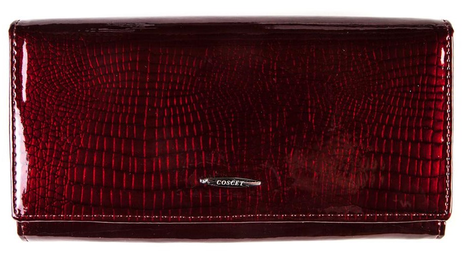 Фото Кошелек  женские Coscet  бордовый  кожа лаковая искусств. c11962