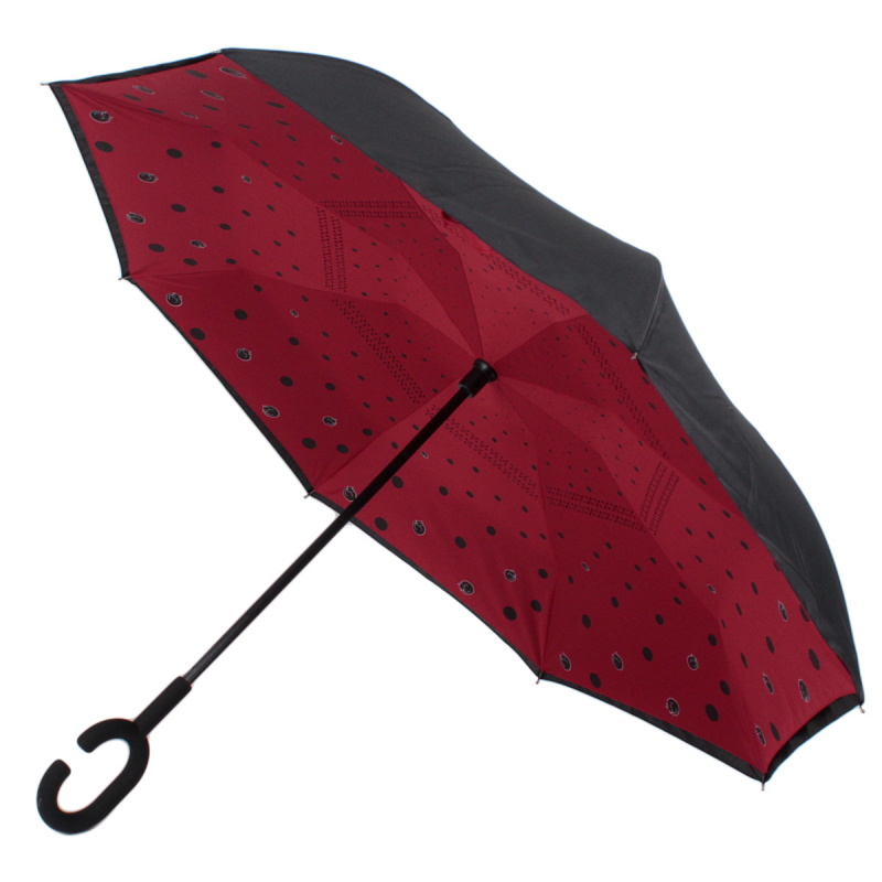 Фото Женский реверсивный зонт-трость механика