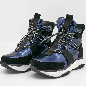 Ботинки  Betsy  сине-черный  нейлон-иск.замша Z-89164