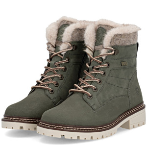 Ботинки  Remonte  зеленый  кожа/кожа искусс. Z-401075