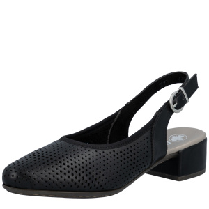 Фото Слингбэки  Rieker  черный  кожа/кожа искусств. F-401141