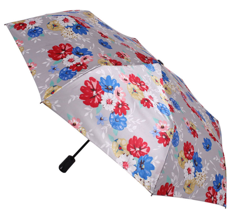 Фото Зонт  женские Zemsa  серый  полиэстер c09424