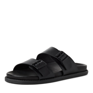 Фото Шлепанцы  Marco Tozzi  черный  кожа F-401082