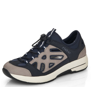 Кроссовки жен Rieker синий кожа/кожа искусств./текстиль F-200385