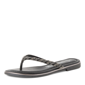 Вьетнамки  Marco Tozzi  черный  текстиль F-401250