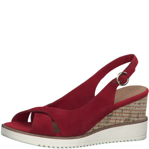 Фото Босоножки  Tamaris  бордовый  замша F-80767