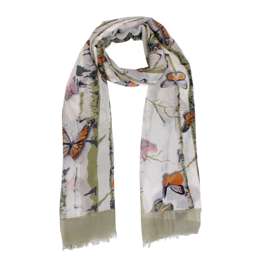 Фото Шарф  женские De esse  зеленый  вискоза/хлопок c10905