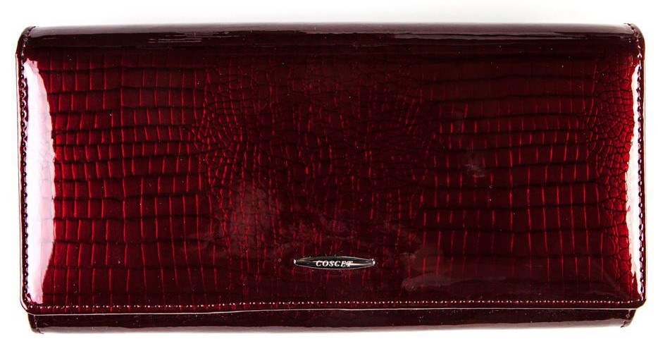 Фото Кошелек  женские Coscet  бордовый  кожа лаковая искусств. c11969