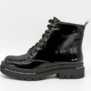 Ботинки  Madella  черный  кожа Z-100528