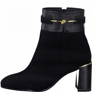 Фото Ботильоны  Tamaris  черный  кожа Z-100607 Фото Ботильоны  Tamaris  черный  кожа Z-100607