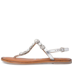 Фото Сандалии  Tamaris  серебряный  кожа F-100319 Фото Сандалии  Tamaris  серебряный  кожа F-100319