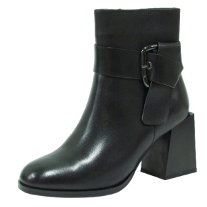 Фото Ботильоны  Madella  черный  кожа Z-100492 Фото Ботильоны  Madella  черный  кожа Z-100492