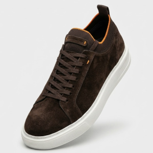 Кроссовки  Romitan  коричневый  замша F-400555