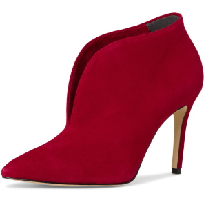 Фото Ботильоны  Tamaris  красный  кожа Z-90541