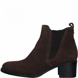 Фото Ботильоны  Tamaris  коричневый  кожа Z-100302 Фото Ботильоны  Tamaris  коричневый  кожа Z-100302