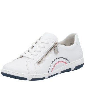 Кроссовки  Rieker  белый  кожа/кожа искусств. F-401101