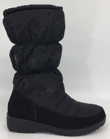 Сапоги  Baden  черный  кожа Z-8744 фото в интернет-магазине | Omadey.ru