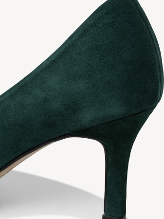 Лодочки  Tamaris  зеленый  кожа Z-400528 фото в интернет-магазине | Omadey.ru