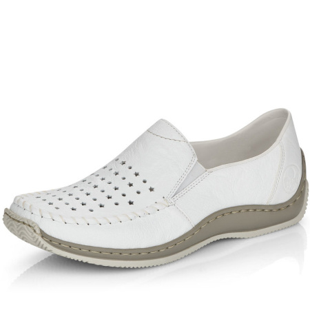 Мокасины  Rieker  белый  кожа/кожа искусств. F-90274 фото в интернет-магазине | Omadey.ru