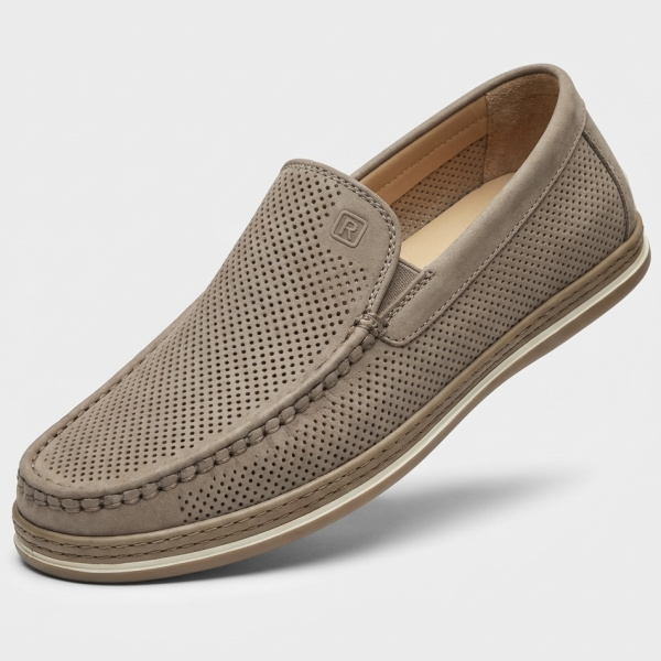 Фото Мокасины  Romitan  хаки  нубук  F-401200