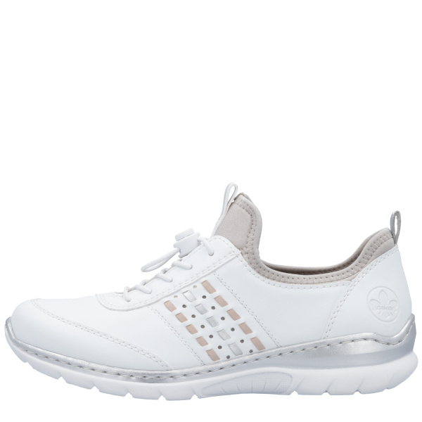 Фото Кроссовки  Rieker  белый  кожа искусств./текстиль F-400038