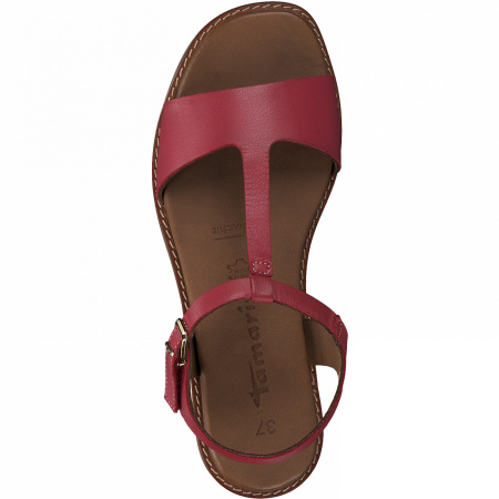 Сандалии  Tamaris  бордовый  кожа F-90805 фото в интернет-магазине | Omadey.ru