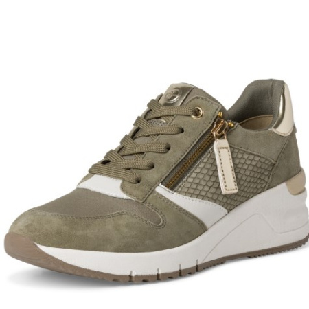 Кроссовки  женские Tamaris  хаки  кожа искусств. F-100131 фото в интернет-магазине | Omadey.ru