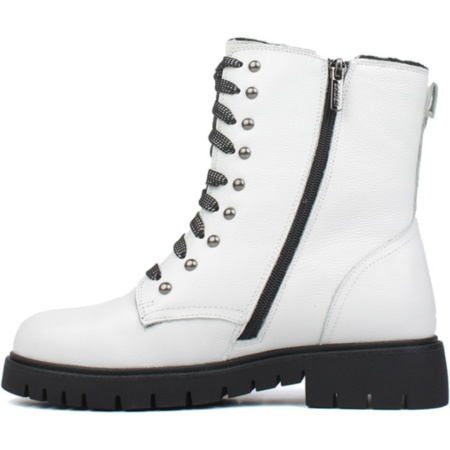 Ботинки  Baden  белый  кожа Z-89121 фото в интернет-магазине | Omadey.ru