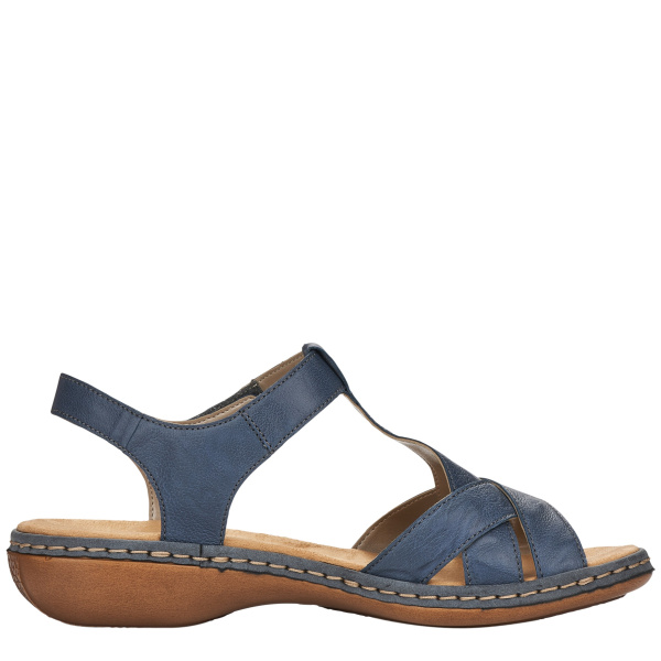 Фото Сандалии  Rieker  голубой  кожа F-400120 Фото Сандалии  Rieker  голубой  кожа F-400120