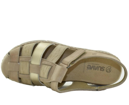 Сандалии  Suave  молочный  кожа  F-401269 фото в интернет-магазине | Omadey.ru