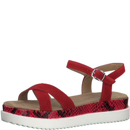 Сандалии  S.Oliver  красный  кожа F-81016 фото в интернет-магазине | Omadey.ru