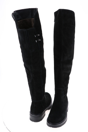 Ботфорты  Baden  черный  кожа Z-200338 фото в интернет-магазине | Omadey.ru