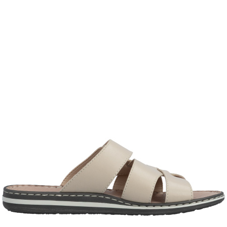 Шлепанцы  Rieker  бежевый  кожа F-401129 фото в интернет-магазине | Omadey.ru