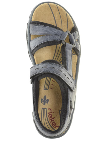 Сандалии  женские Rieker  синий  кожа/кожа искусств. F-91300 фото в интернет-магазине | Omadey.ru