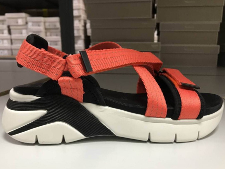 Сандалии  Tamaris  оранжевый  текстиль F-91191 фото в интернет-магазине | Omadey.ru