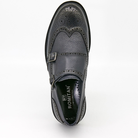 Туфли  Romitan  синий  кожа Z-90455 фото в интернет-магазине | Omadey.ru