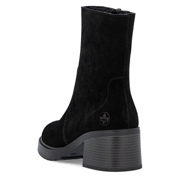 Фото Ботинки  Rieker  черный  кожа Z-401051 Фото Ботинки  Rieker  черный  кожа Z-401051