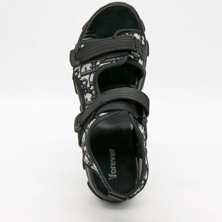 Сандалии  Glam Forever  черный  текстиль F-91145 фото в интернет-магазине | Omadey.ru