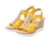 Босоножки  Rieker  желтый  кожа искусств. F-80752 фото в интернет-магазине | Omadey.ru