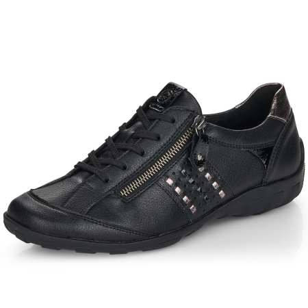 Кеды  женские Remonte  черный  кожа/кожа искусств. F-100332 фото в интернет-магазине | Omadey.ru