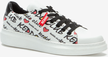 Кеды  Keddo  черно-белый  кожа искусств. F-80679 фото в интернет-магазине | Omadey.ru