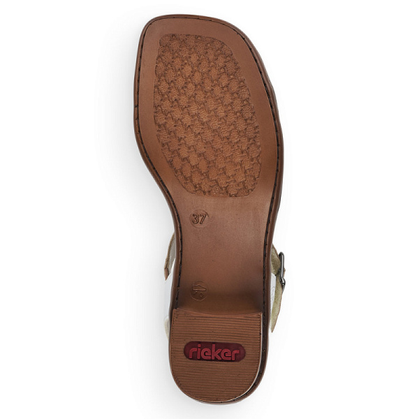 Фото Босоножки  Rieker  бежевый  кожа искусств. F-100567