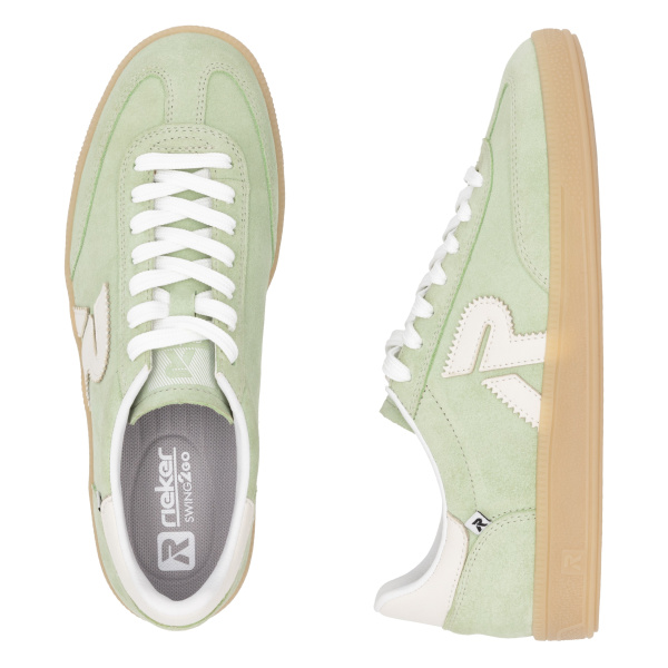 Фото Кроссовки  Rieker зеленый кожа F-400048